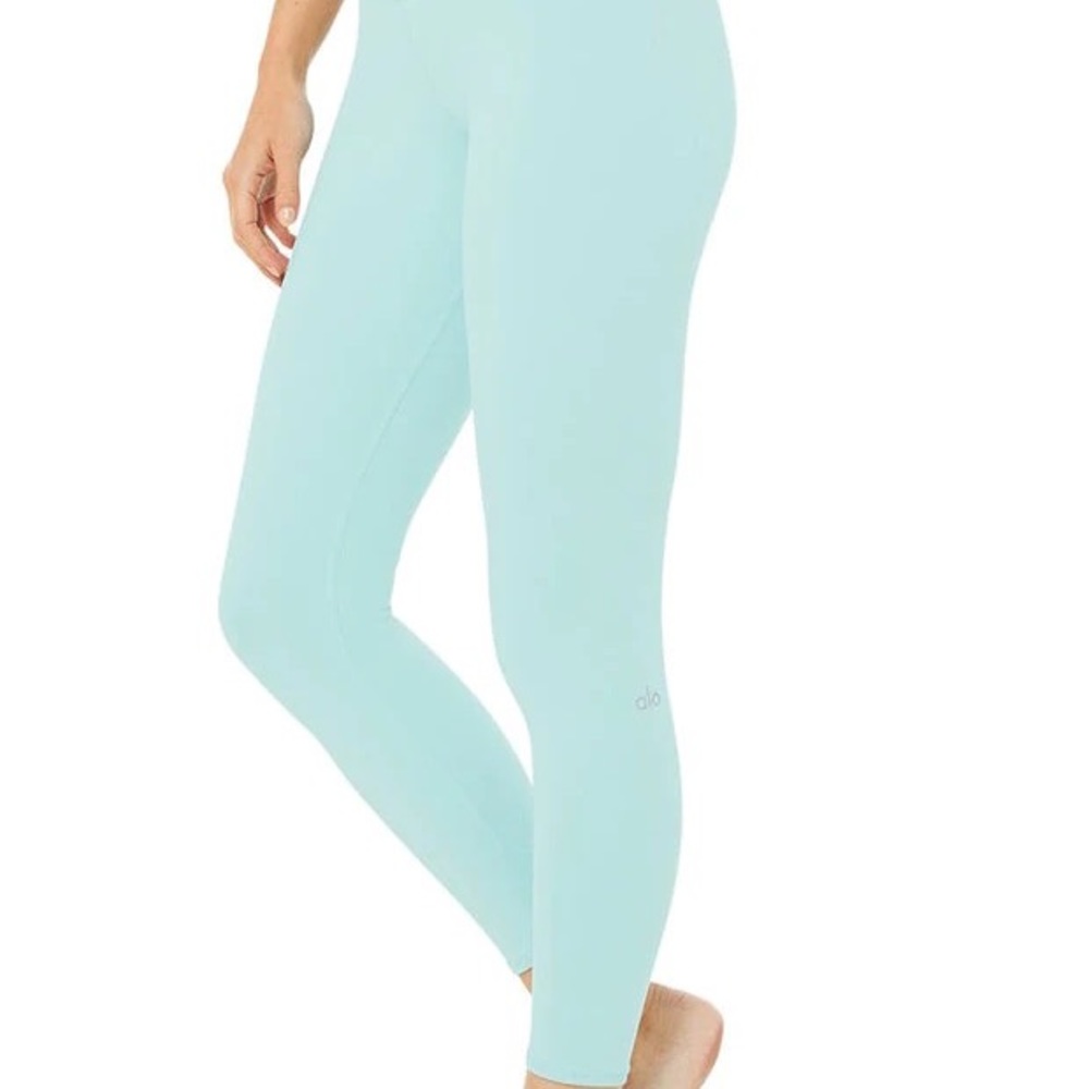 Alo yoga high-waisted airbrush Blue Quartz 7/8 leggings